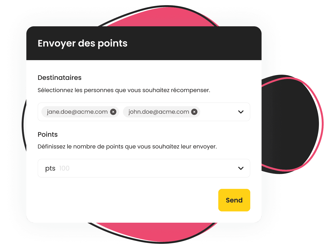 Envoyez des points
